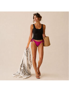 J.Crew Pink Side Tie Bikini Bottoms Sz M NWT Swimsuit